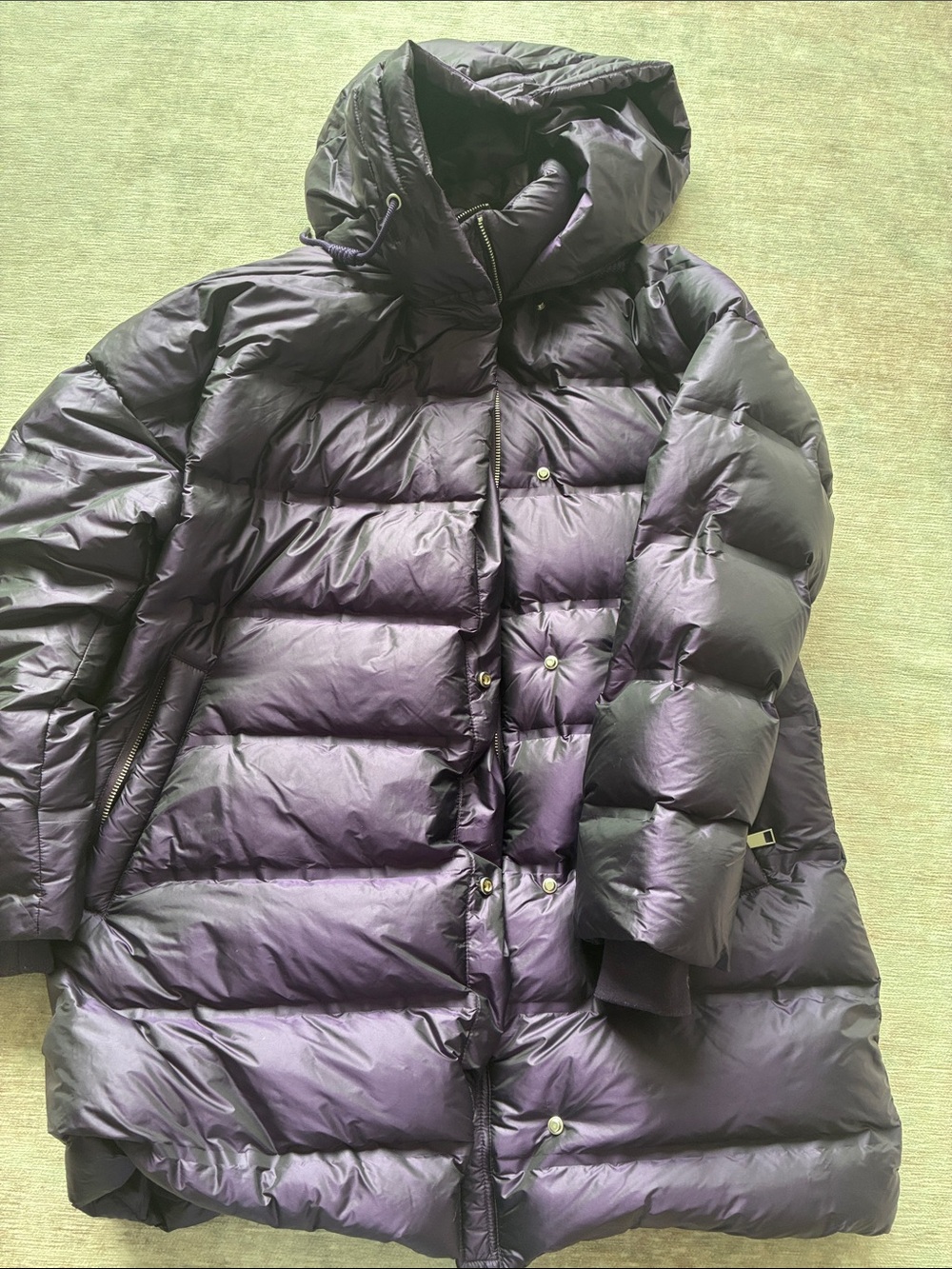 ZARA purple/eggplant puffer down coat XS